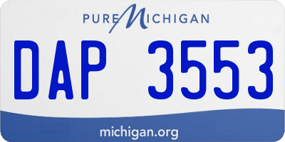 MI license plate DAP3553