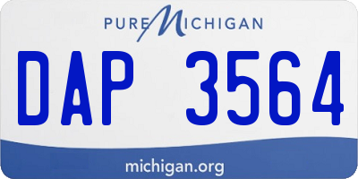 MI license plate DAP3564