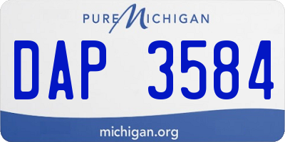 MI license plate DAP3584