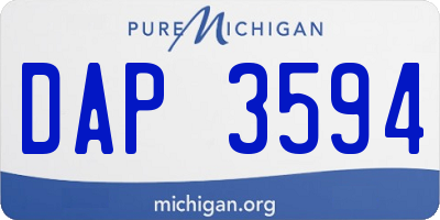 MI license plate DAP3594