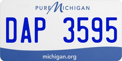 MI license plate DAP3595