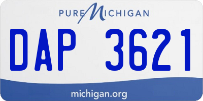 MI license plate DAP3621