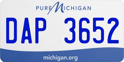 MI license plate DAP3652