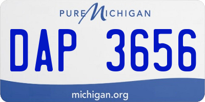 MI license plate DAP3656