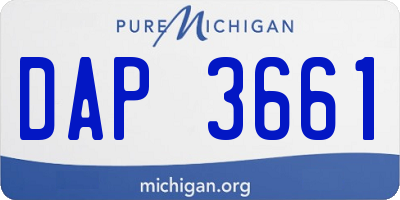 MI license plate DAP3661