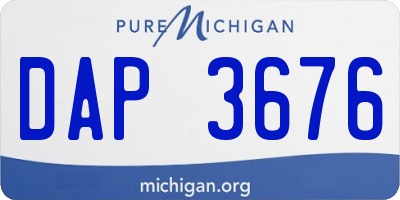 MI license plate DAP3676
