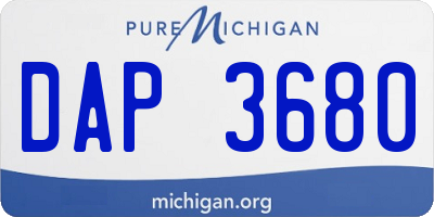 MI license plate DAP3680