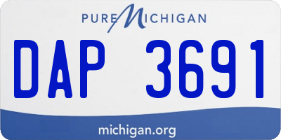 MI license plate DAP3691