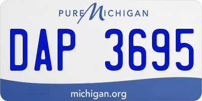 MI license plate DAP3695