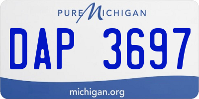 MI license plate DAP3697
