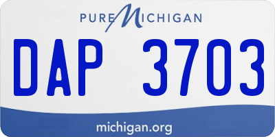 MI license plate DAP3703