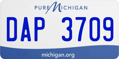 MI license plate DAP3709