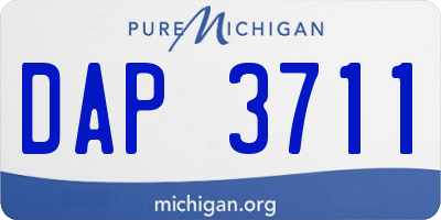 MI license plate DAP3711