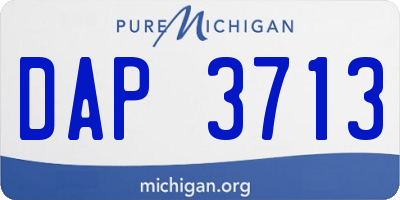 MI license plate DAP3713
