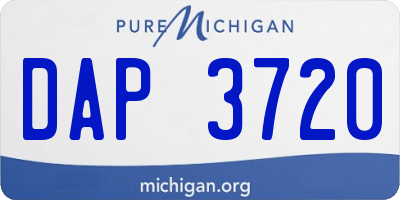 MI license plate DAP3720