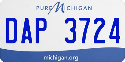 MI license plate DAP3724