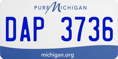 MI license plate DAP3736