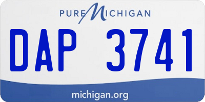 MI license plate DAP3741