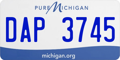 MI license plate DAP3745