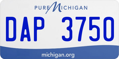 MI license plate DAP3750