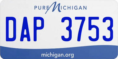 MI license plate DAP3753