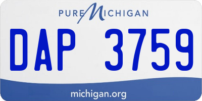 MI license plate DAP3759