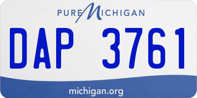 MI license plate DAP3761