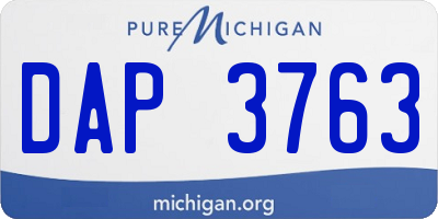 MI license plate DAP3763