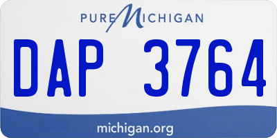 MI license plate DAP3764