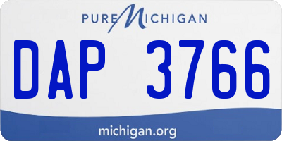 MI license plate DAP3766