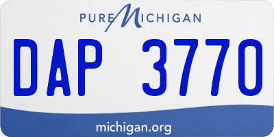 MI license plate DAP3770