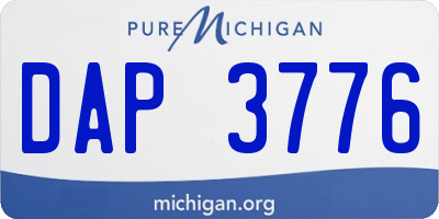 MI license plate DAP3776