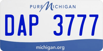 MI license plate DAP3777