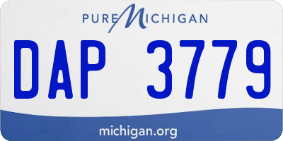MI license plate DAP3779