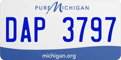 MI license plate DAP3797