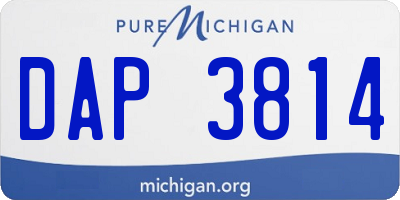 MI license plate DAP3814