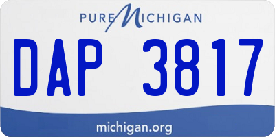 MI license plate DAP3817