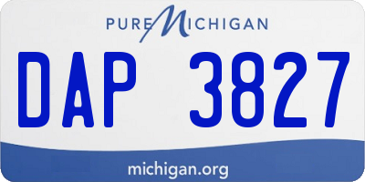 MI license plate DAP3827
