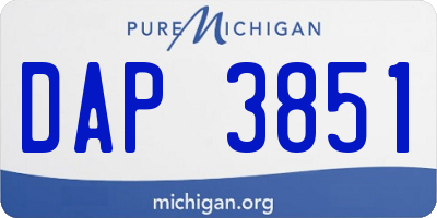 MI license plate DAP3851