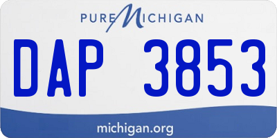 MI license plate DAP3853