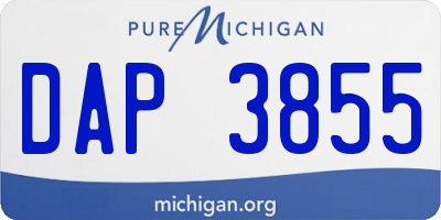MI license plate DAP3855