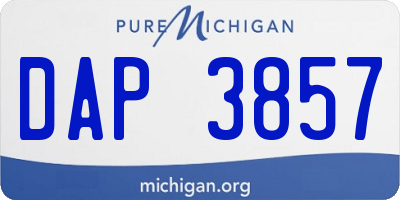 MI license plate DAP3857