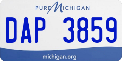 MI license plate DAP3859