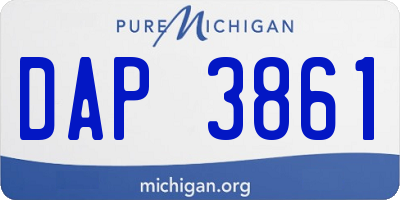 MI license plate DAP3861