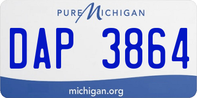 MI license plate DAP3864