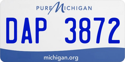 MI license plate DAP3872