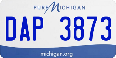 MI license plate DAP3873