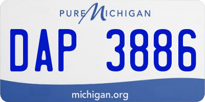 MI license plate DAP3886
