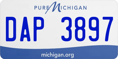 MI license plate DAP3897