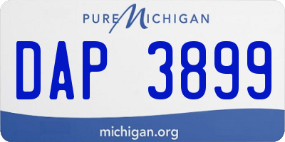 MI license plate DAP3899